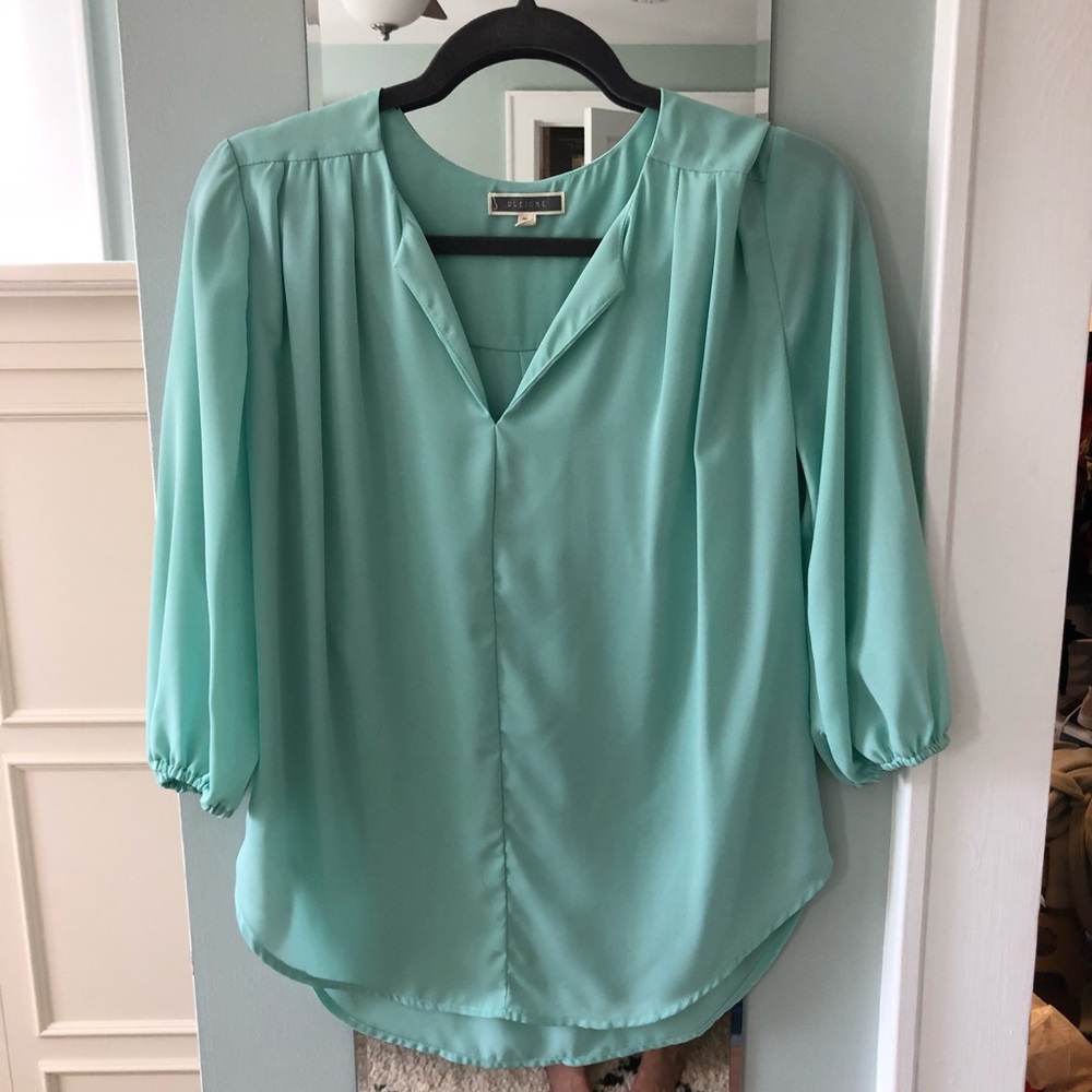 Sea foam colored blouse